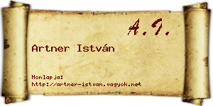 Artner István névjegykártya