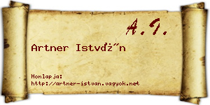 Artner István névjegykártya