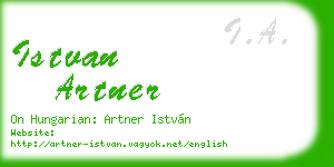 istvan artner business card