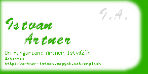 istvan artner business card